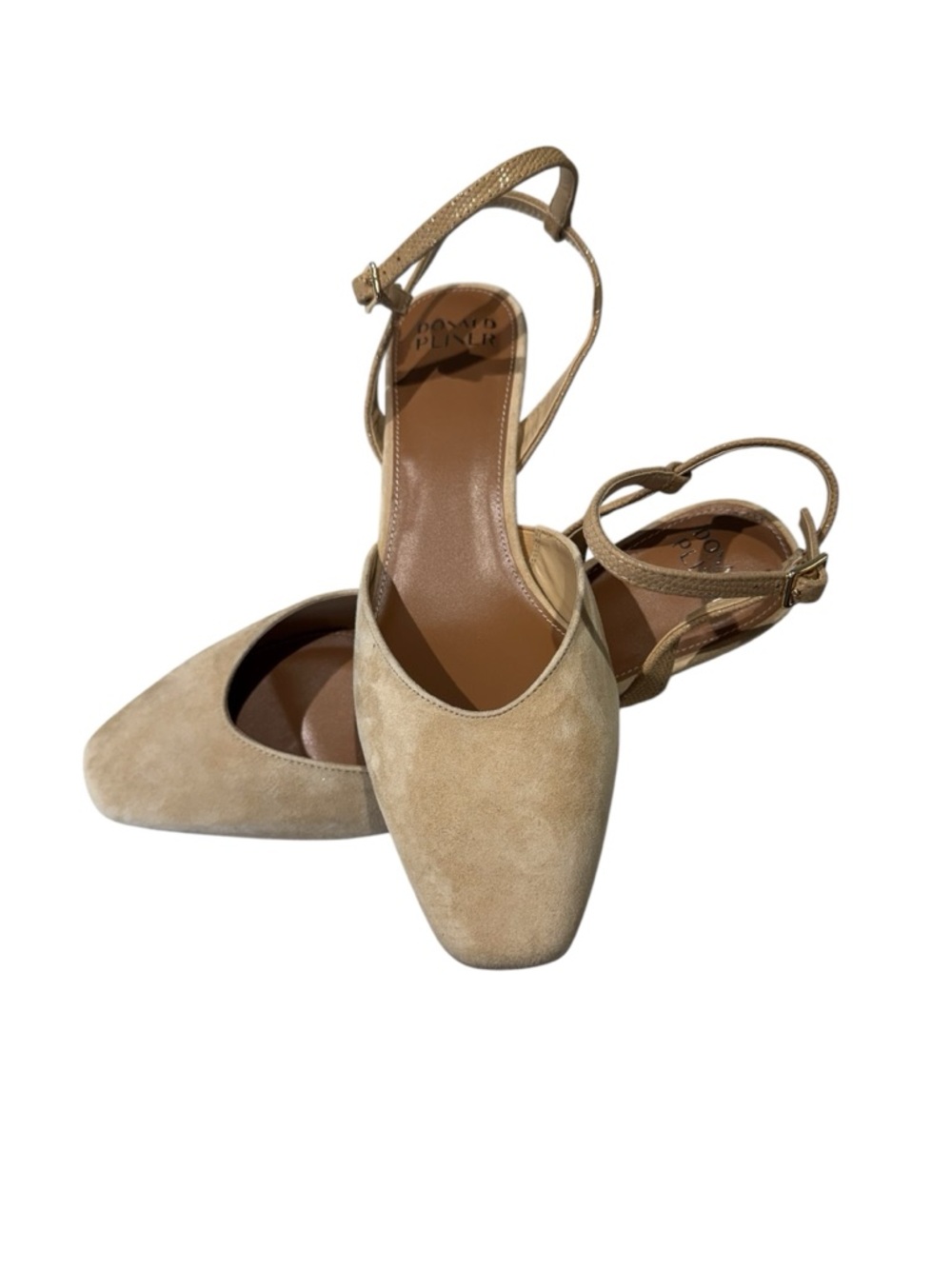 Donald Pliner Beige Suede Slingback Pump Size 10M - Picture 1 of 11